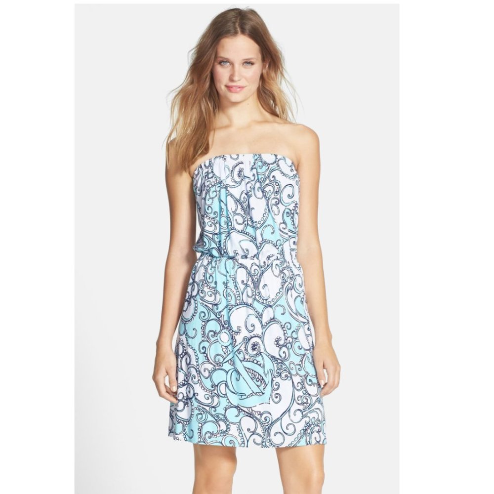Atwood Strapless Print Jersey Dress